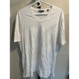 VINCE Bundle of 2 Cotton Short Sleeve Classic T-Shirt Size XL White/Maroon